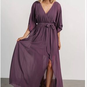 Kia Komono Maxi Dress Vintage Plum